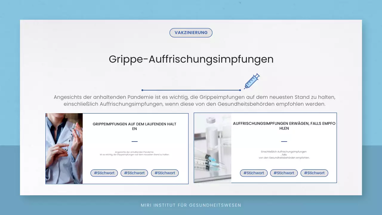 Blaue Minimalleitlinie für die Gesundheitsversorgung