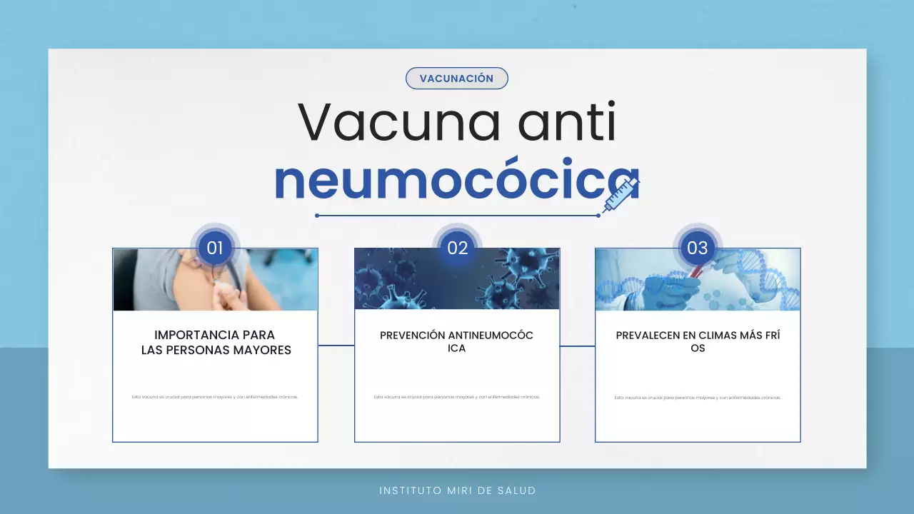directriz sanitaria mínima azul