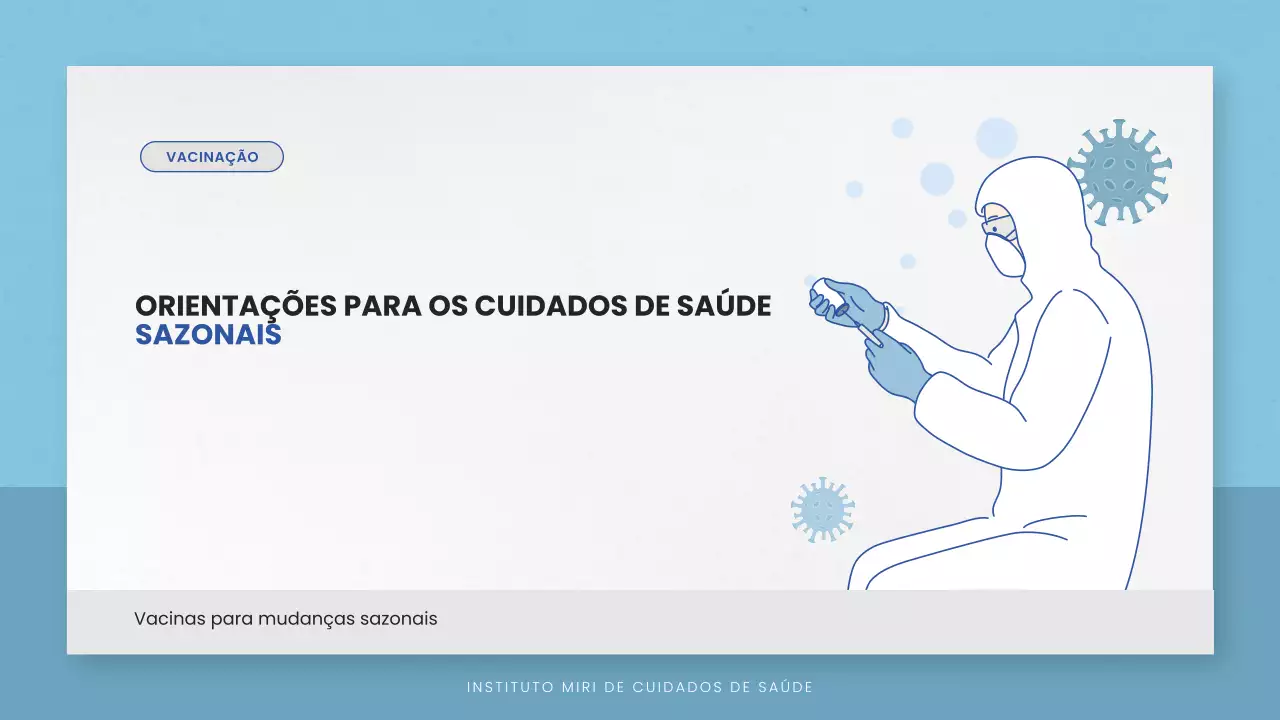 orientação mínima azul para os cuidados de saúde