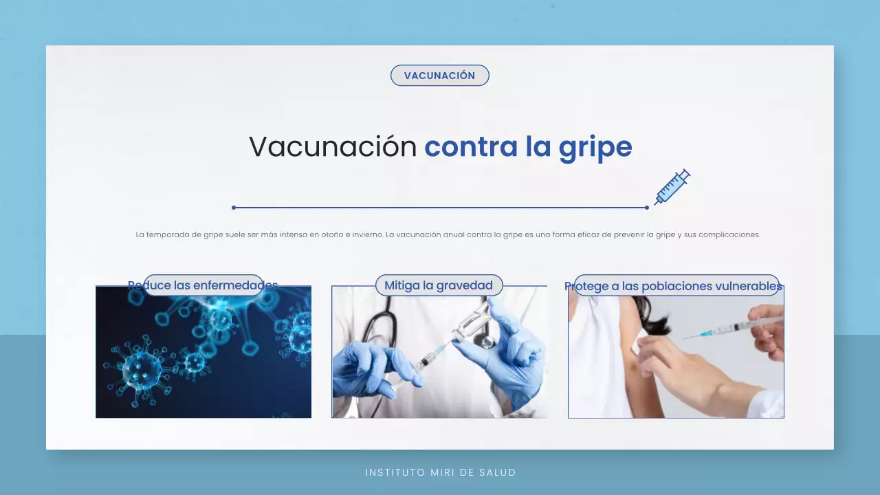 directriz sanitaria mínima azul