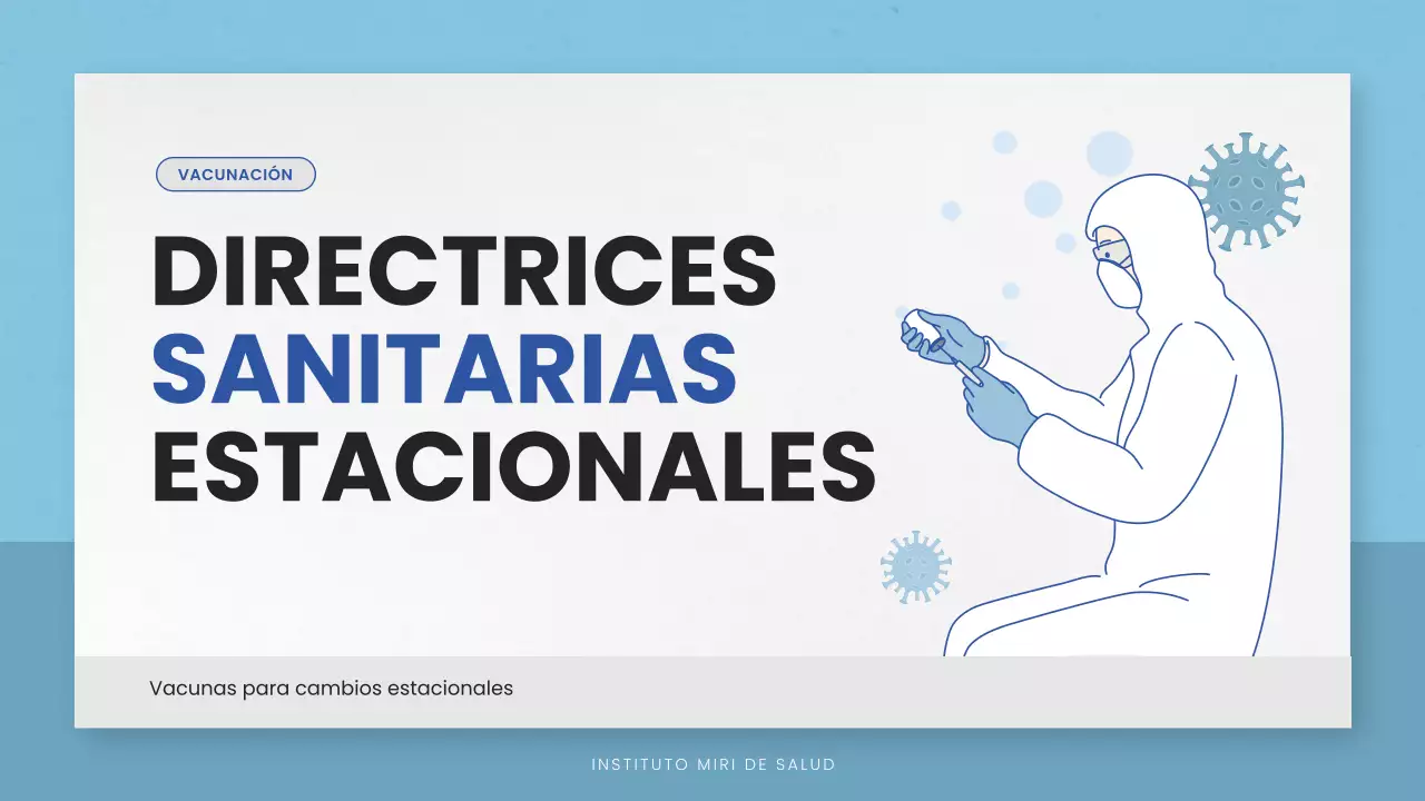 directriz sanitaria mínima azul