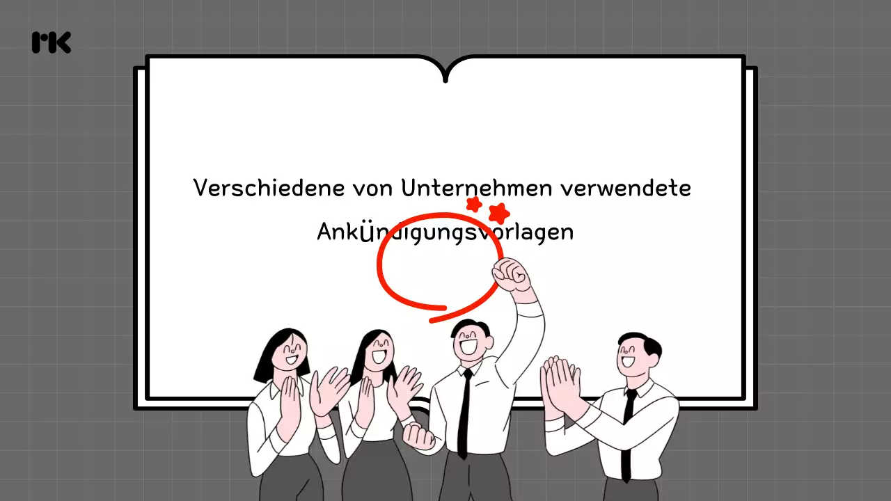 Grey Simple Unternehmensankündigung