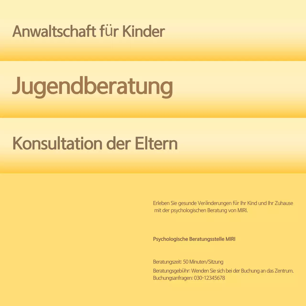 Gelb Einfacher Konsultationsleitfaden