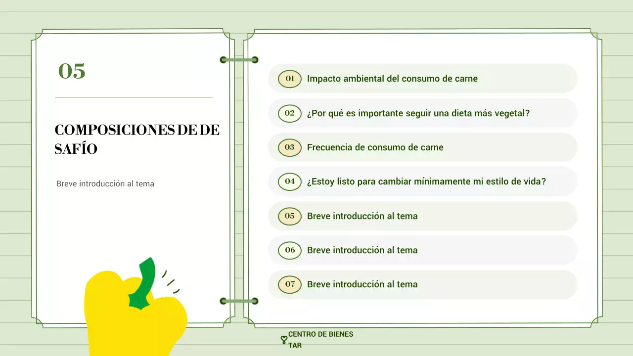 promoción del bienestar green modern