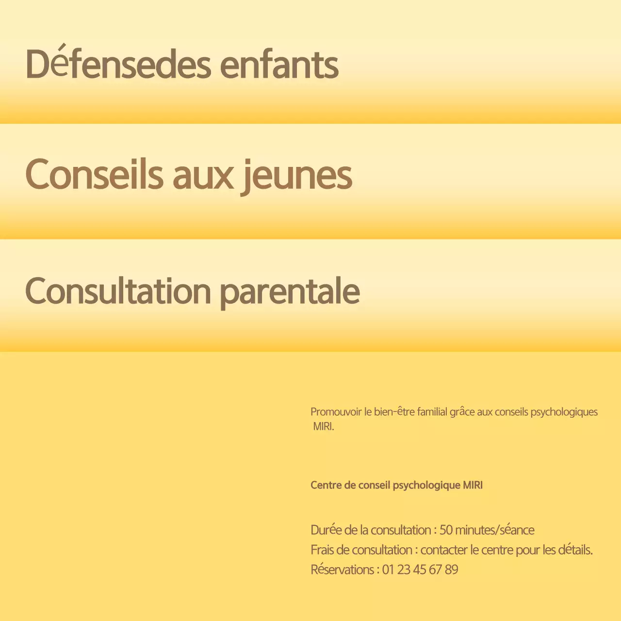 Jaune Guide de consultation simple