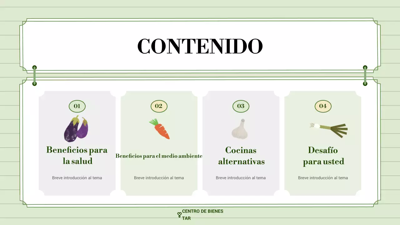 promoción del bienestar green modern