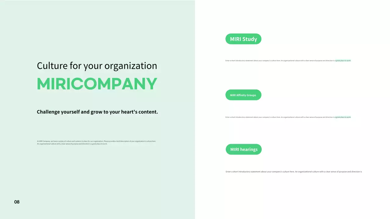 Descrições simples da cultura do local de trabalho em resumos