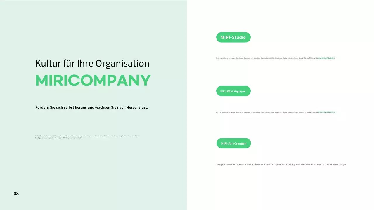 Einfache Beschreibungen der Arbeitsplatzkultur in Zusammenfassungen