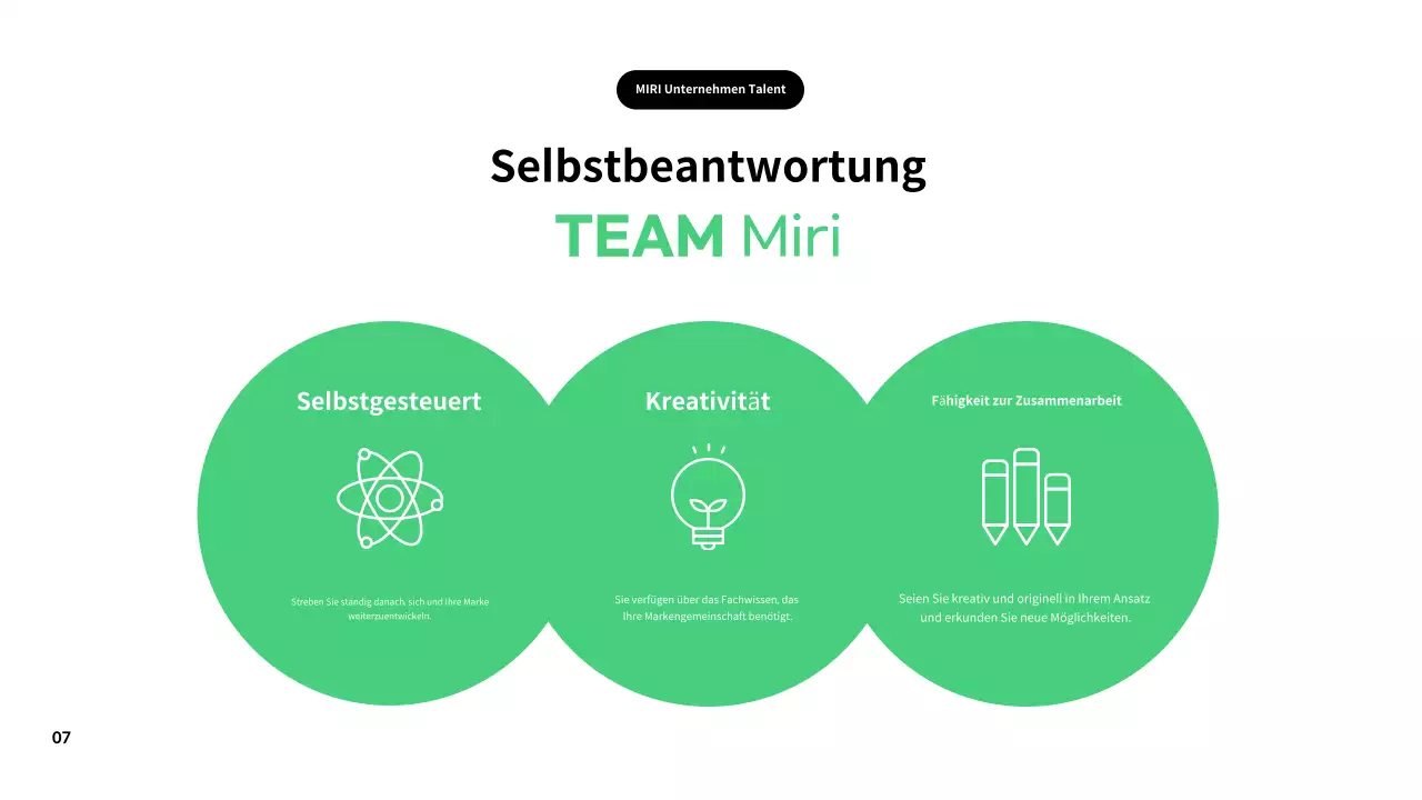Einfache Beschreibungen der Arbeitsplatzkultur in Zusammenfassungen