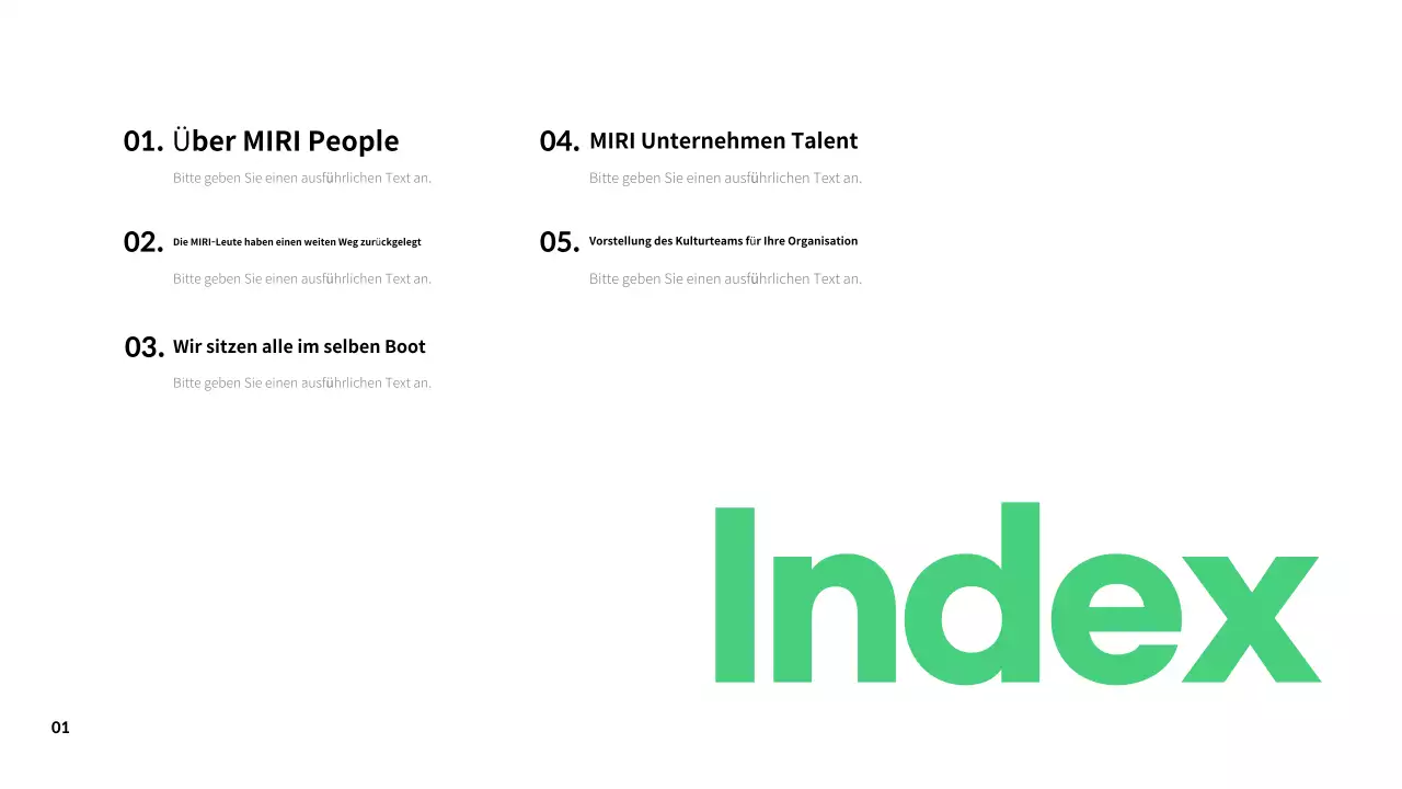 Einfache Beschreibungen der Arbeitsplatzkultur in Zusammenfassungen