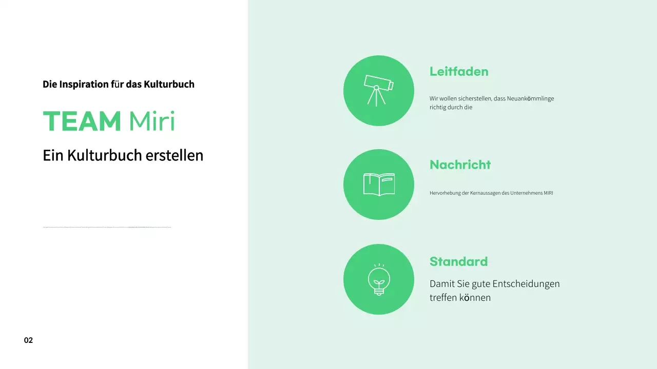 Einfache Beschreibungen der Arbeitsplatzkultur in Zusammenfassungen