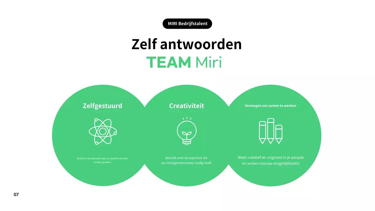 Eenvoudige beschrijvingen van werkcultuur in samenvattingen