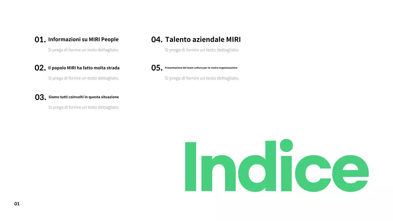 Descrizioni semplici della cultura del luogo di lavoro negli abstract