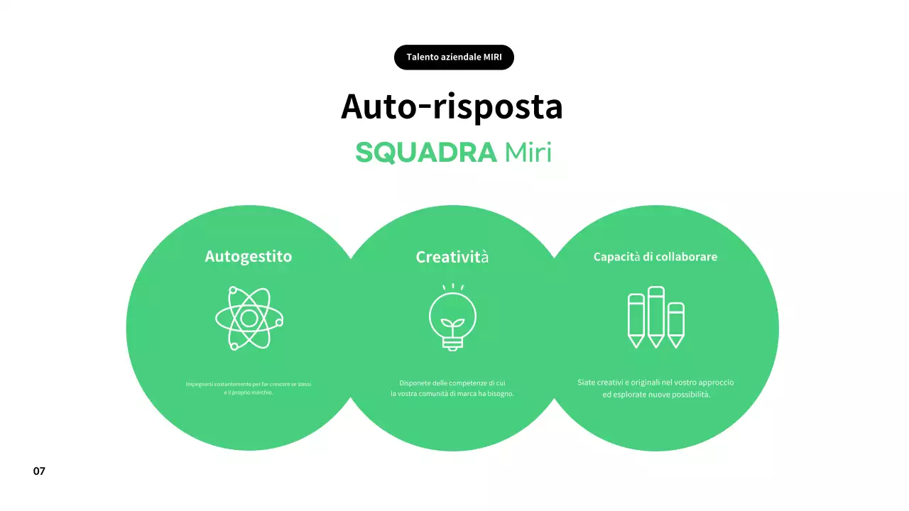 Descrizioni semplici della cultura del luogo di lavoro negli abstract