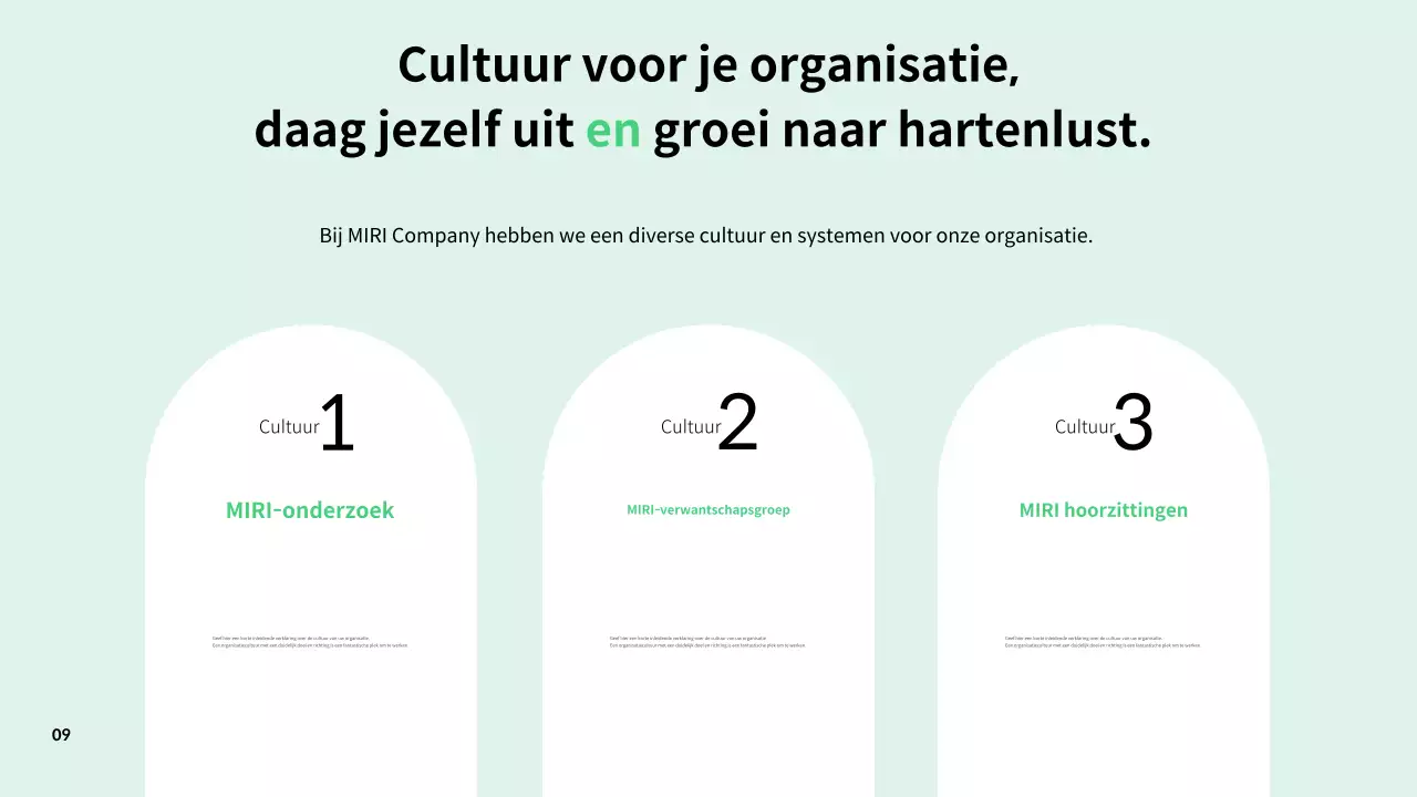Eenvoudige beschrijvingen van werkcultuur in samenvattingen