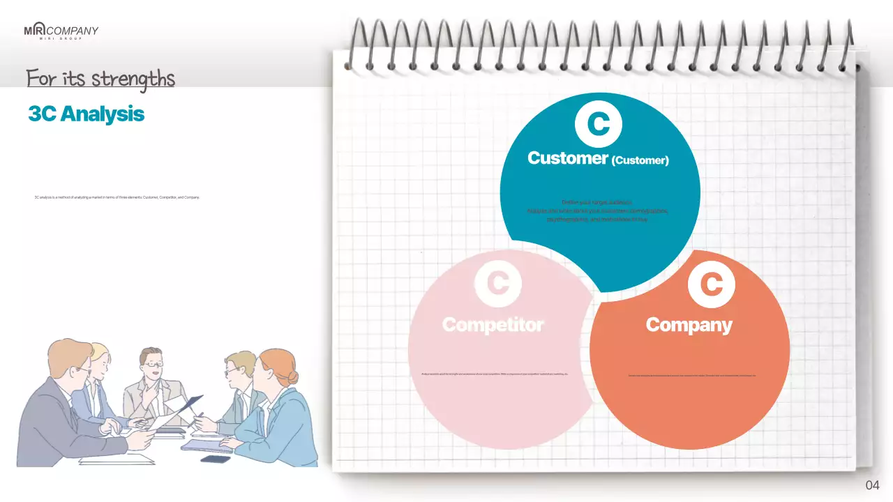 A simple sales plan in red and mint