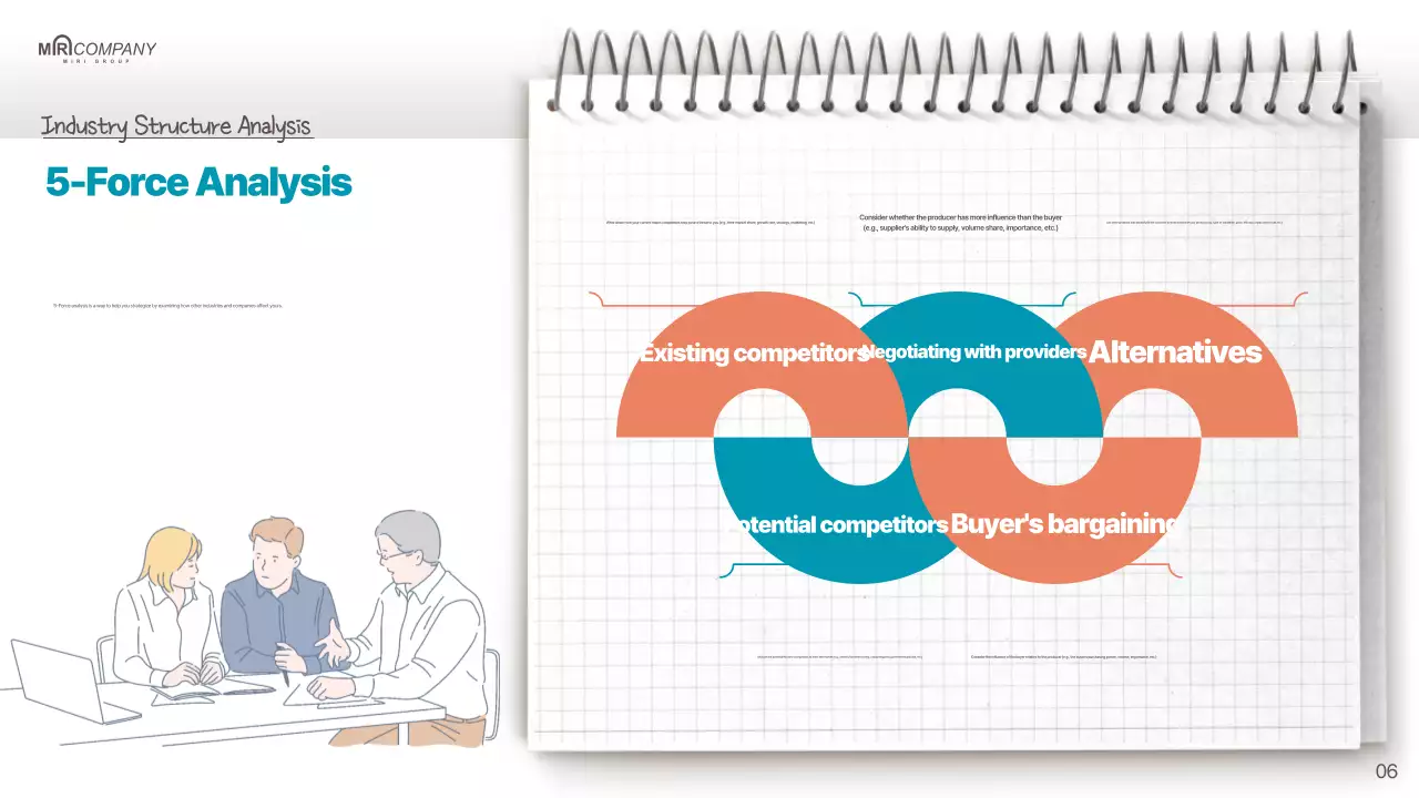 A simple sales plan in red and mint