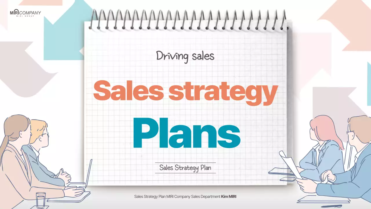 A simple sales plan in red and mint