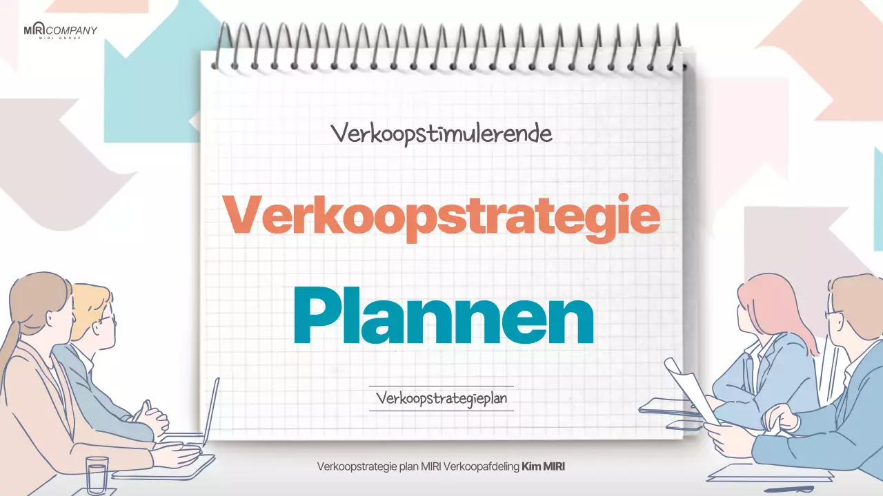 Een eenvoudig verkoopplan in rood en mint