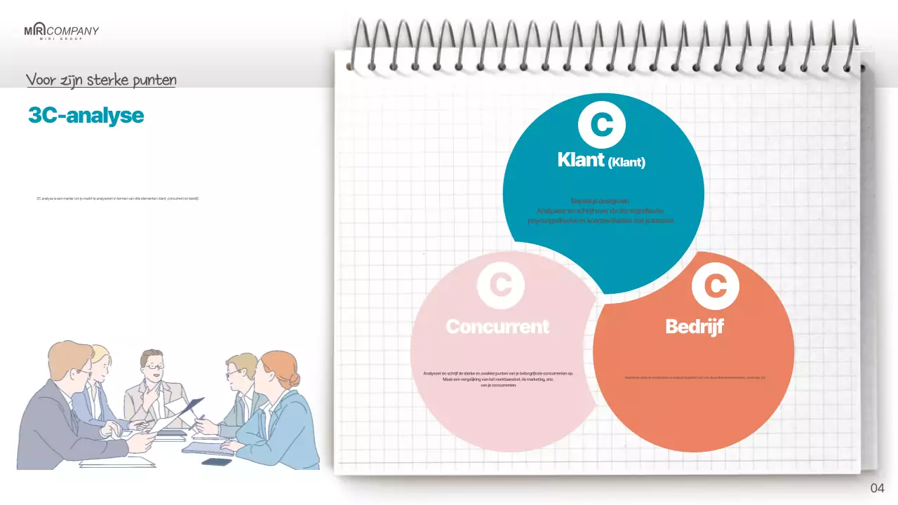 Een eenvoudig verkoopplan in rood en mint