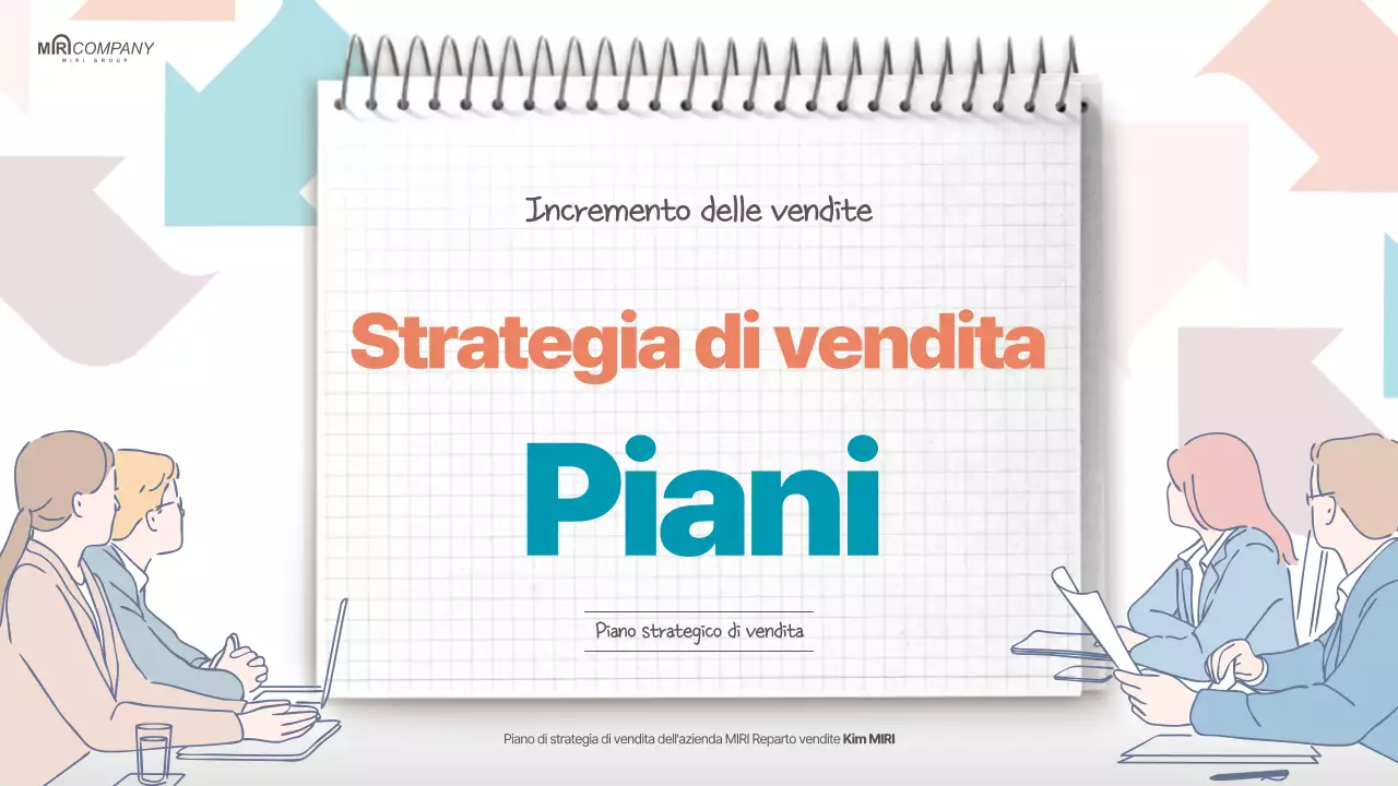 Un semplice piano di vendita in rosso e menta