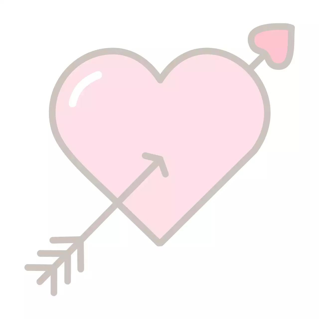 핑크 심플 사랑 스티커