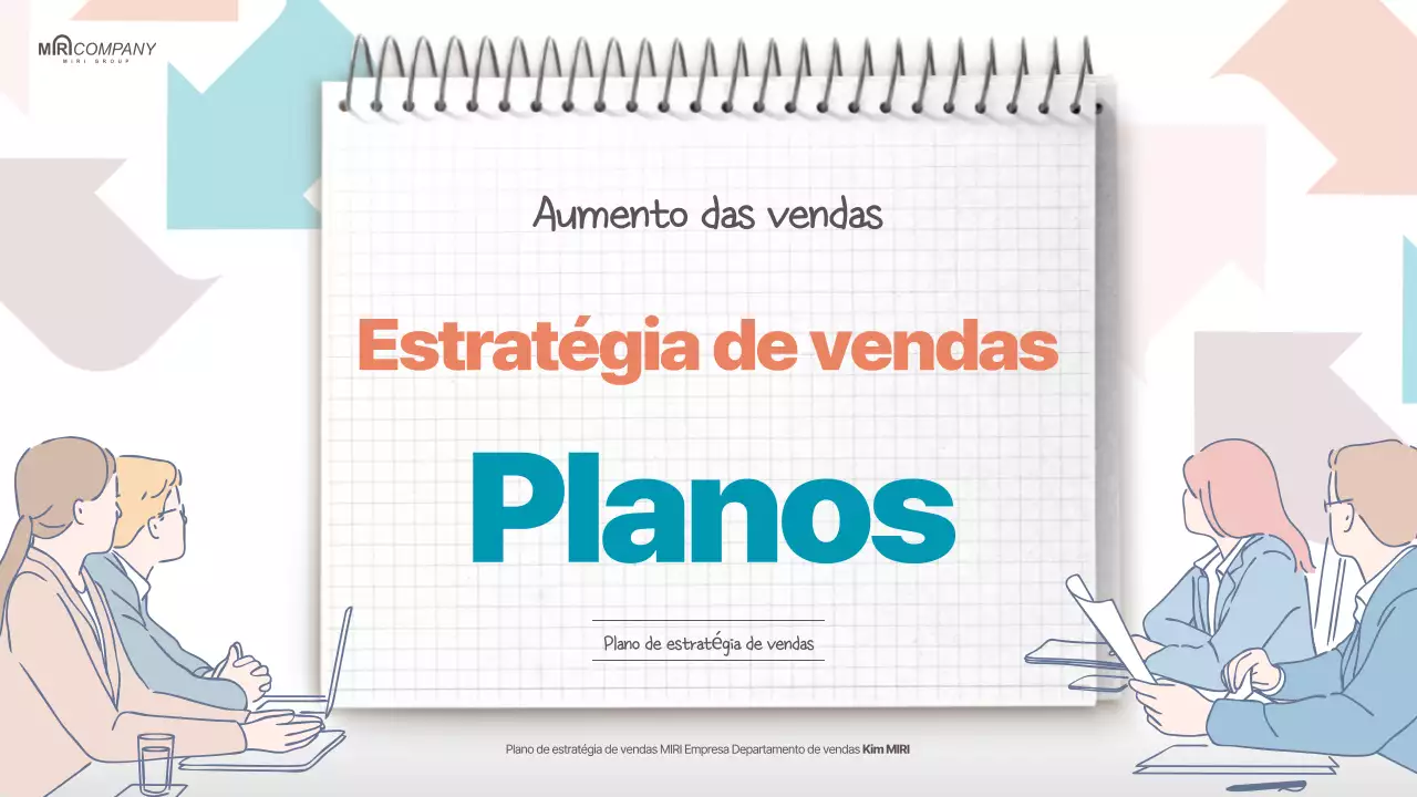 Um plano de vendas simples em vermelho e menta