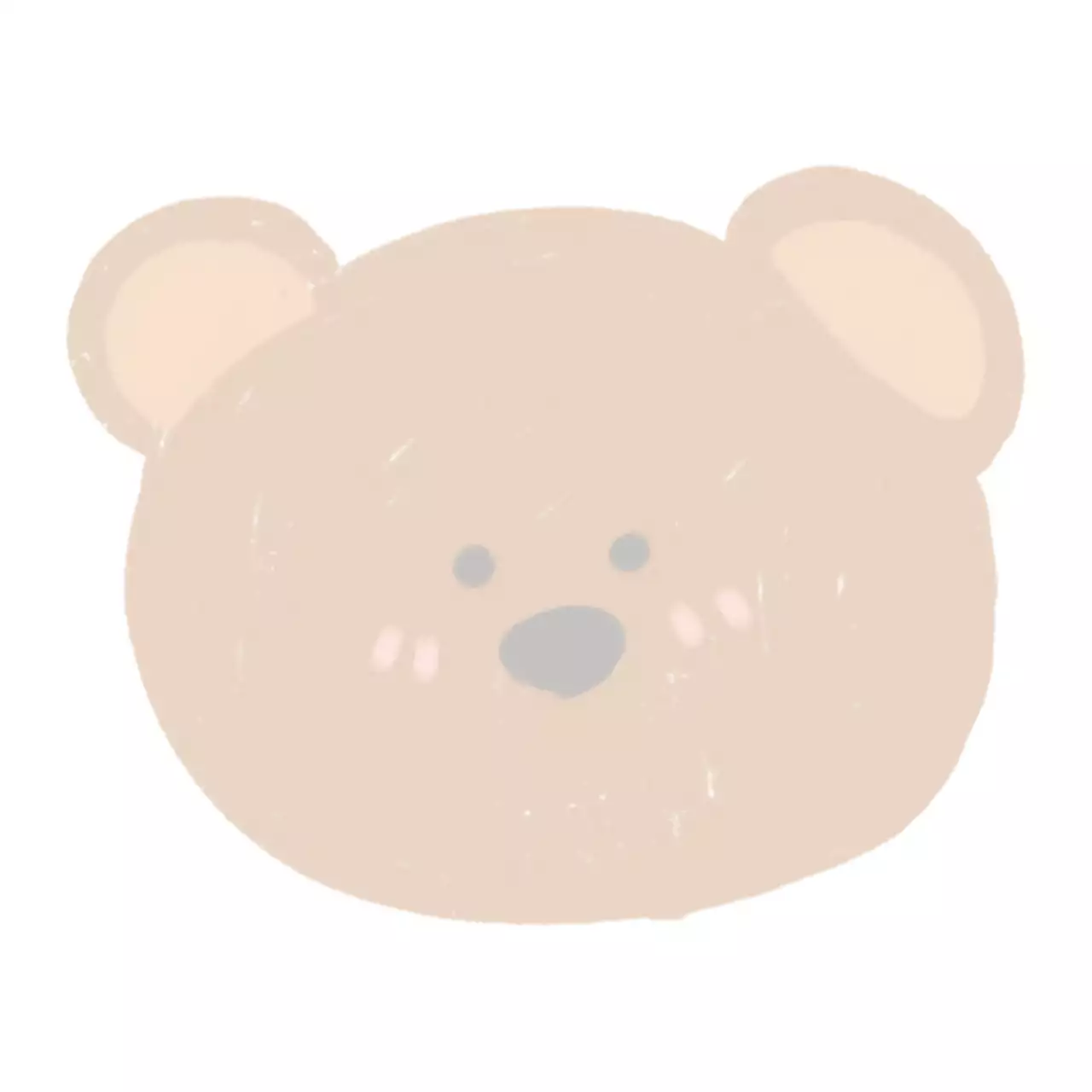 베이지 아기자기한 캐릭터 스티커