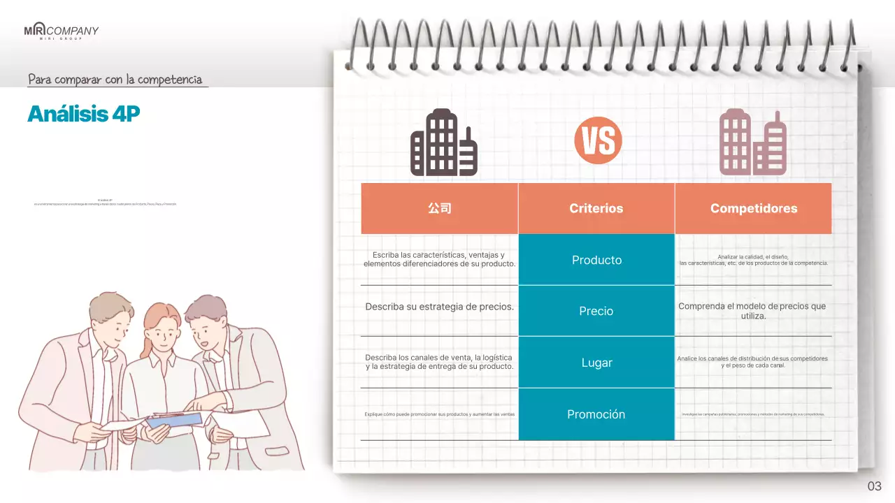 Un sencillo plan de ventas en rojo y menta