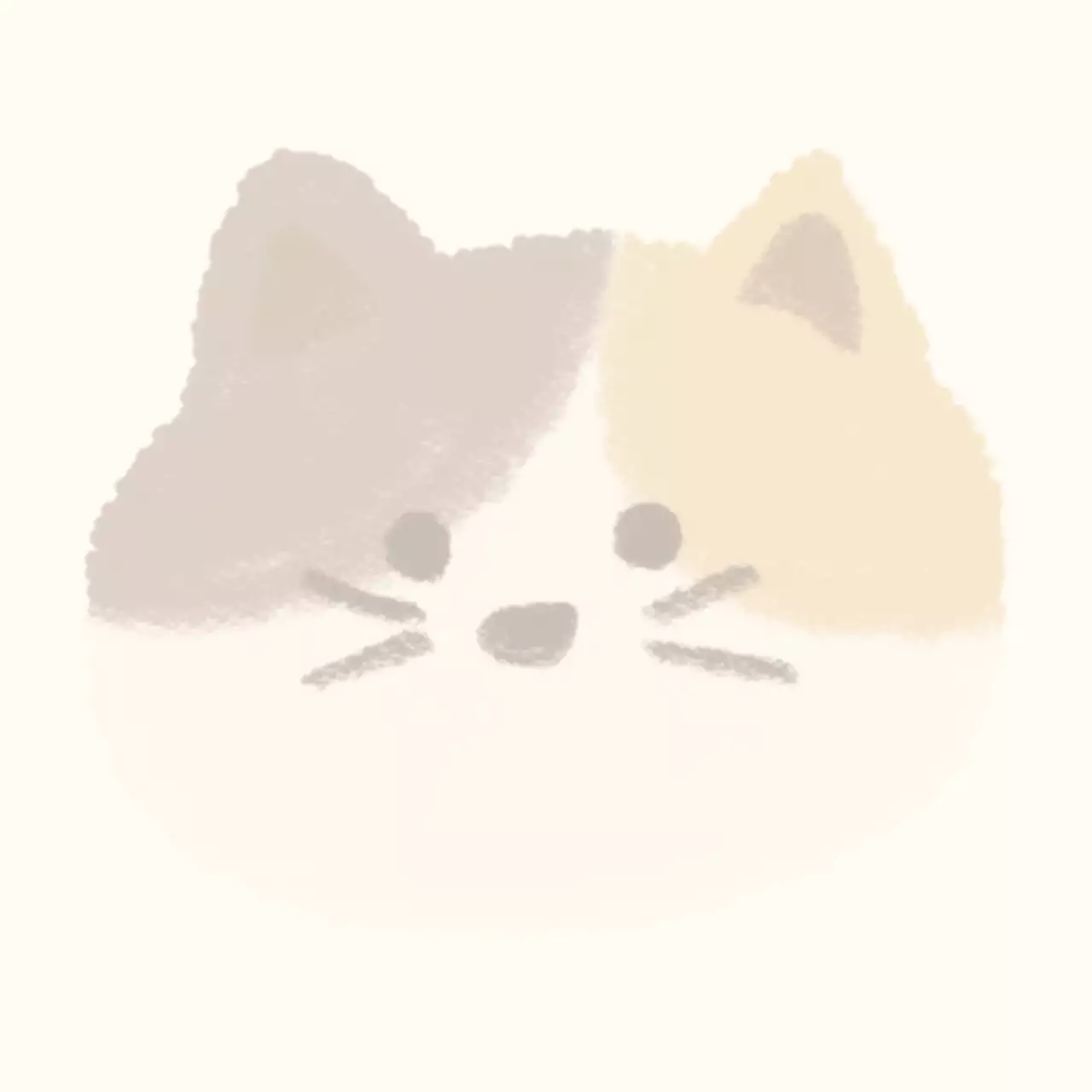 베이지 아기자기한 동물 스티커