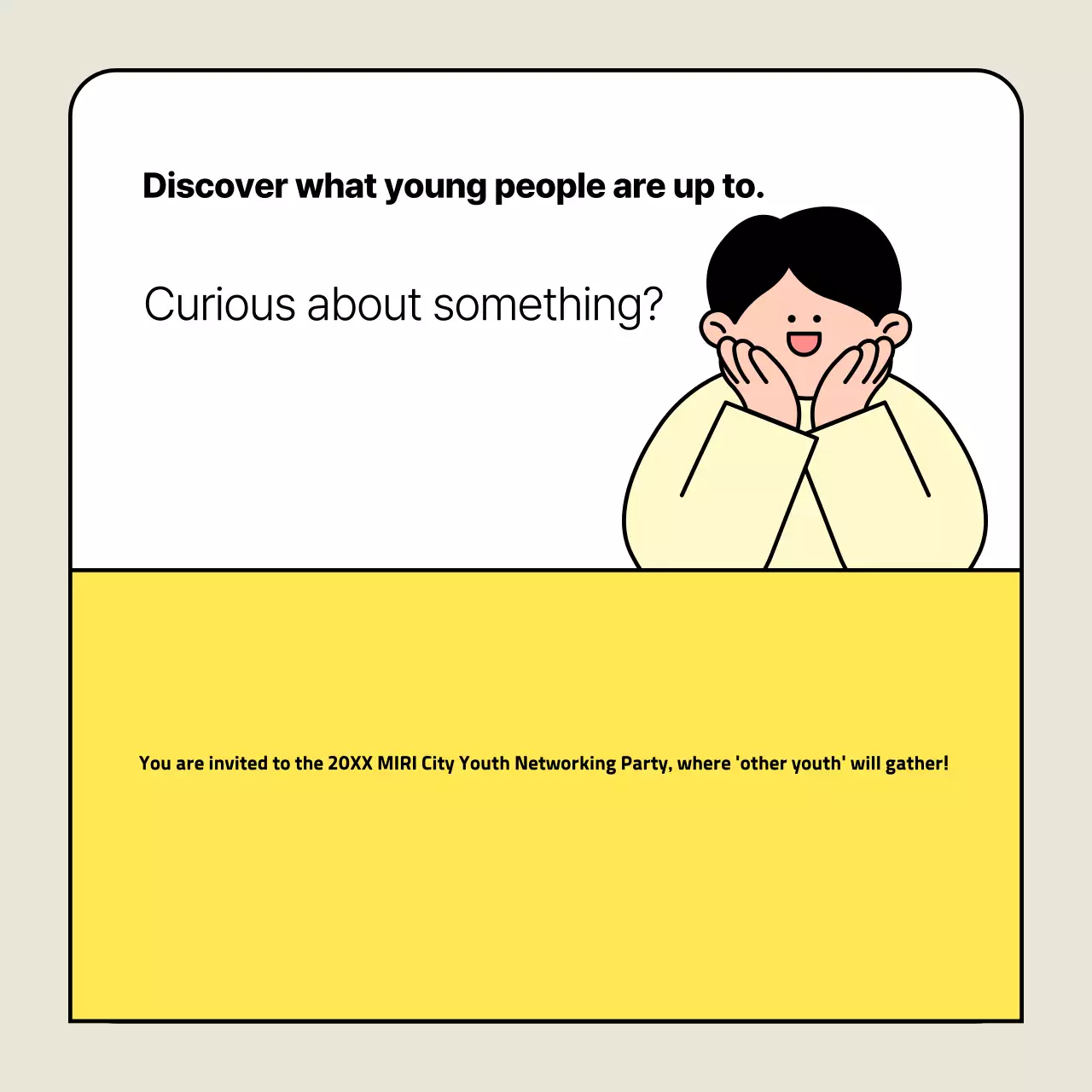 Eventos de rede simples amarelos