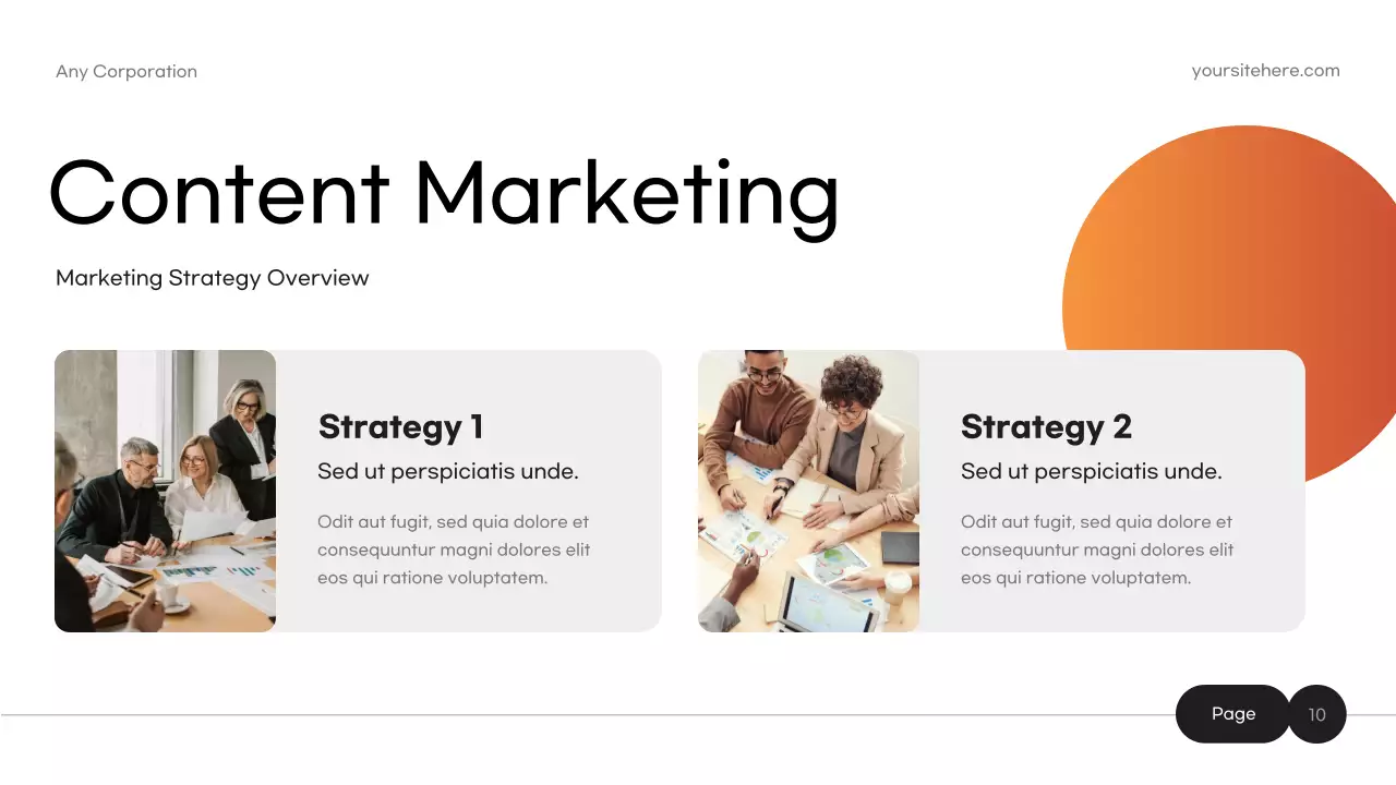 Orange Modern Marketing Strategy Presentation