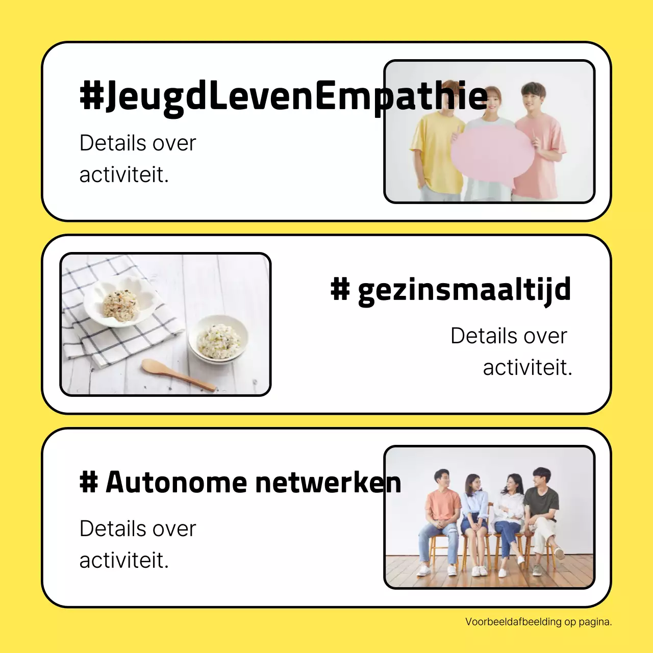 Gele eenvoudige netwerkgebeurtenissen