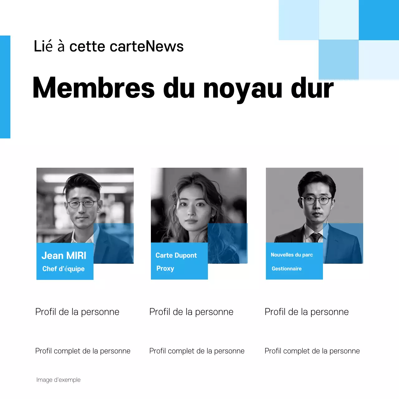 Carte bleue chicPromotion de la nouvelle