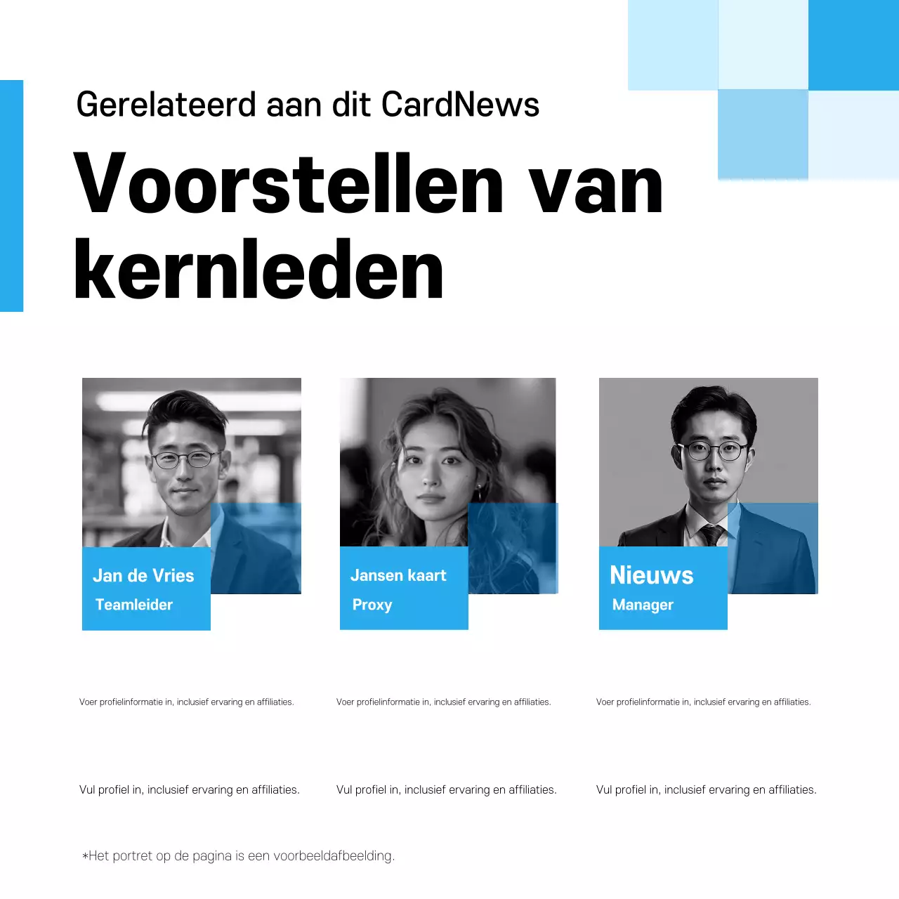 Blue chic kaartNieuwsactie