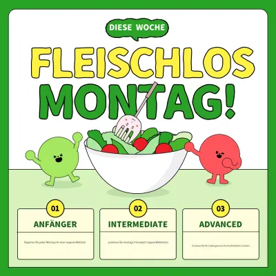 grün minimal vegan Förderung