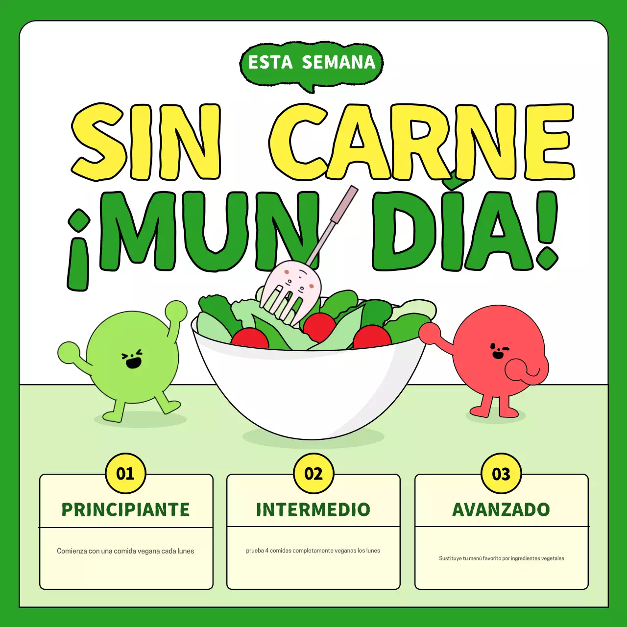 green minimal vegan promotion