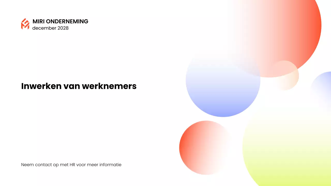 Witte moderne gids voor het inwerken van werknemers