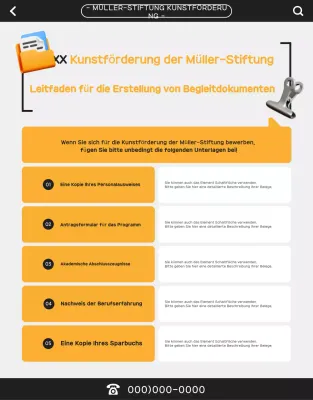 Orange Modern Art Support Leitfaden