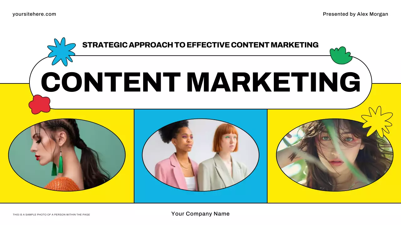 yellow modern content marketing presentation