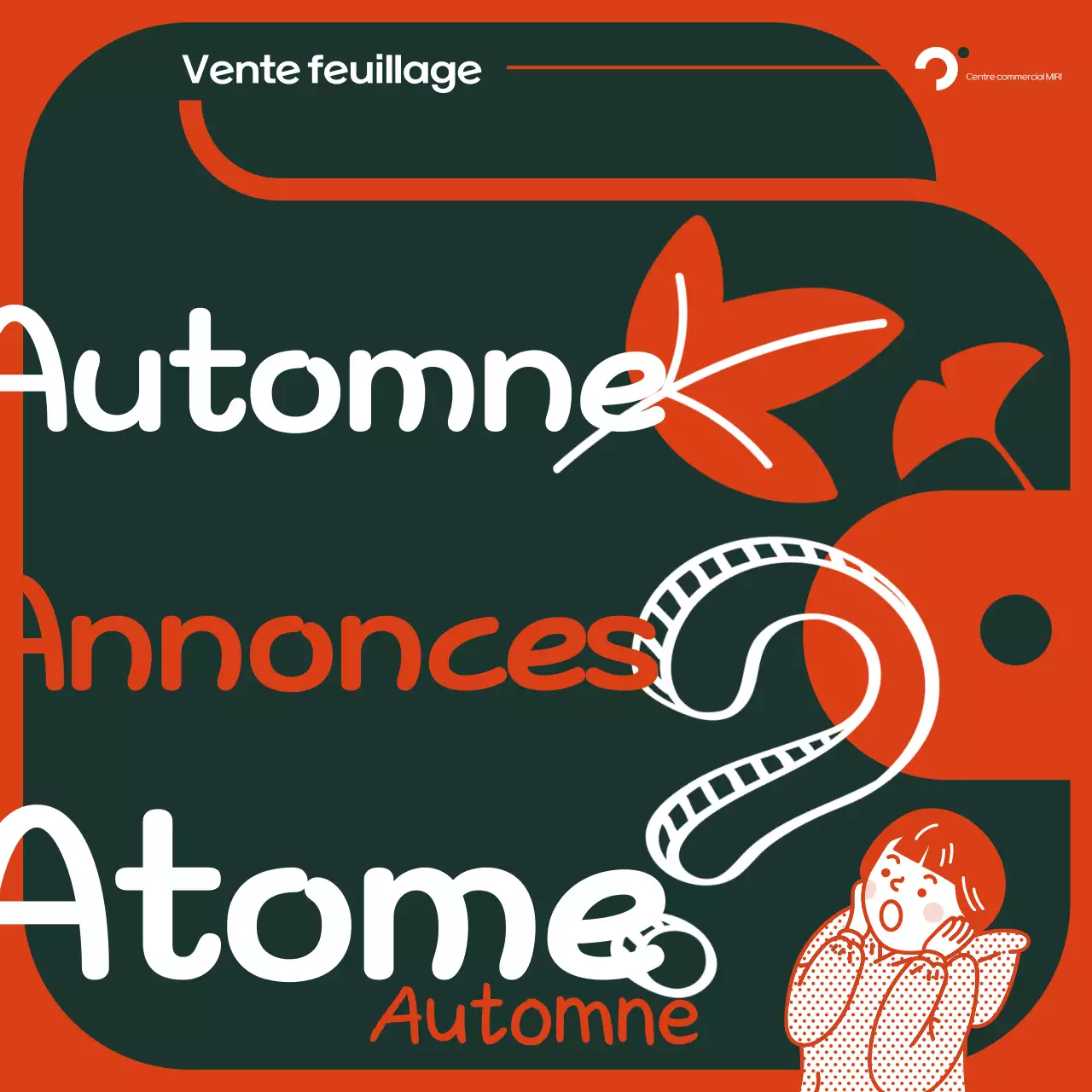 Publicité d'automne rétro orange