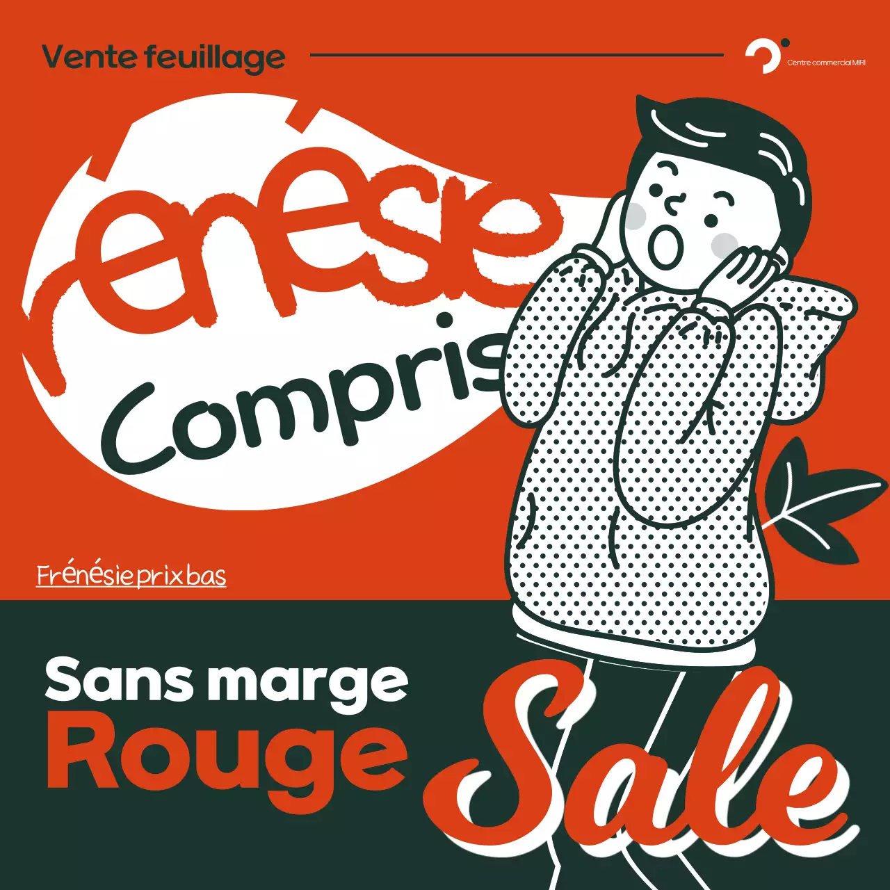 Publicité d'automne rétro orange