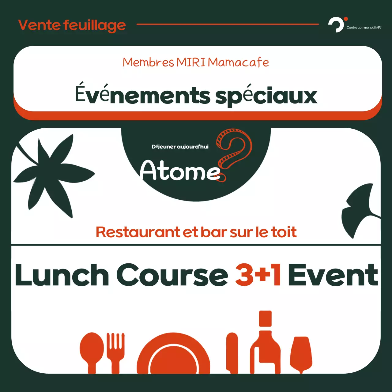 Publicité d'automne rétro orange