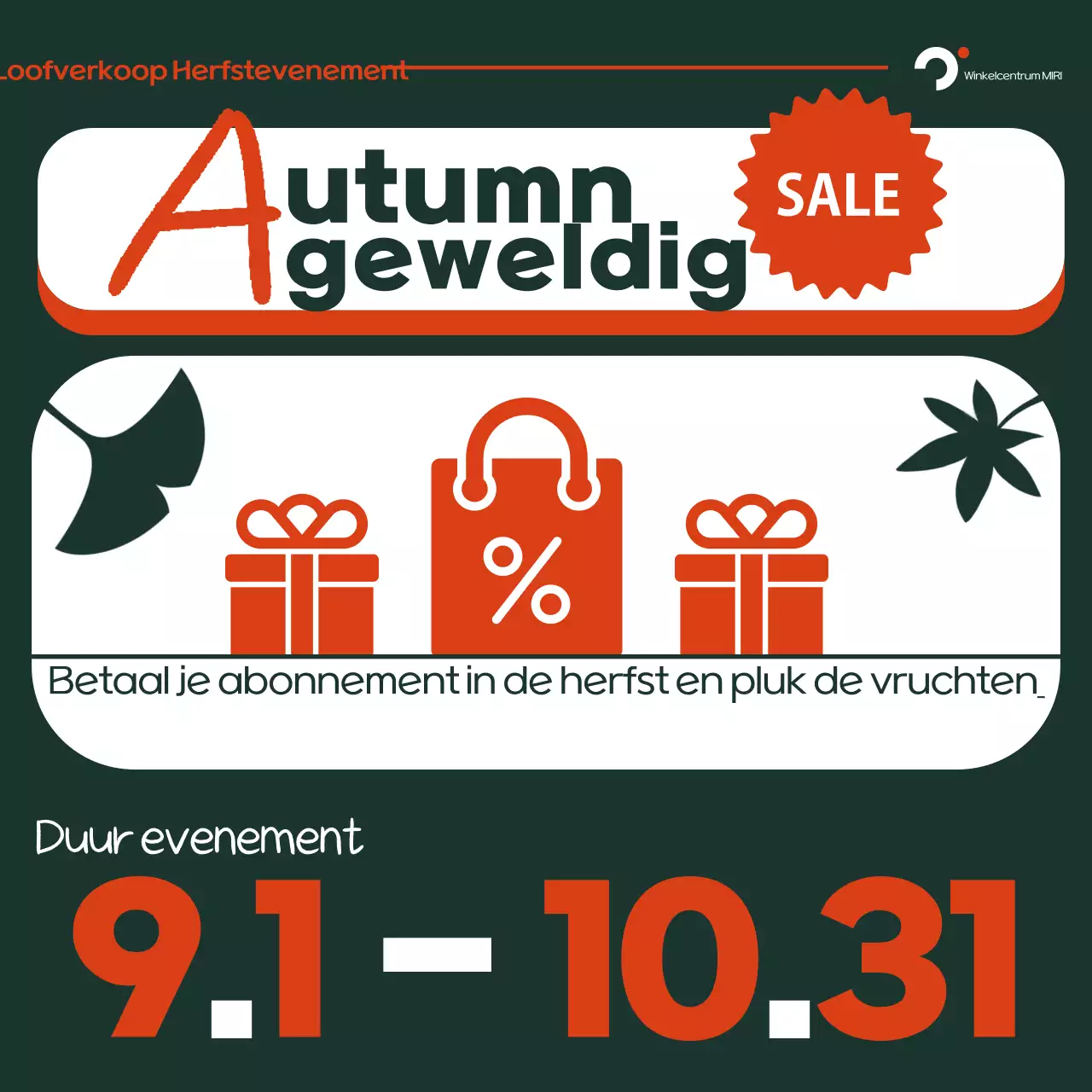 Oranje Retro Herfst Advertentie