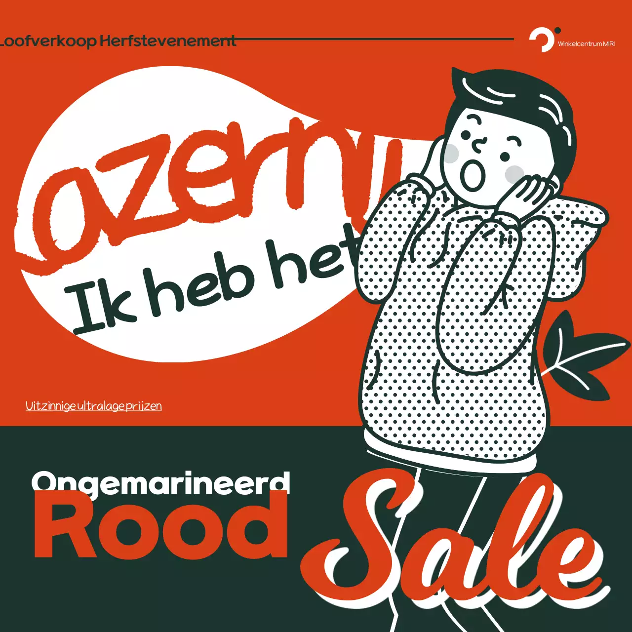 Oranje Retro Herfst Advertentie