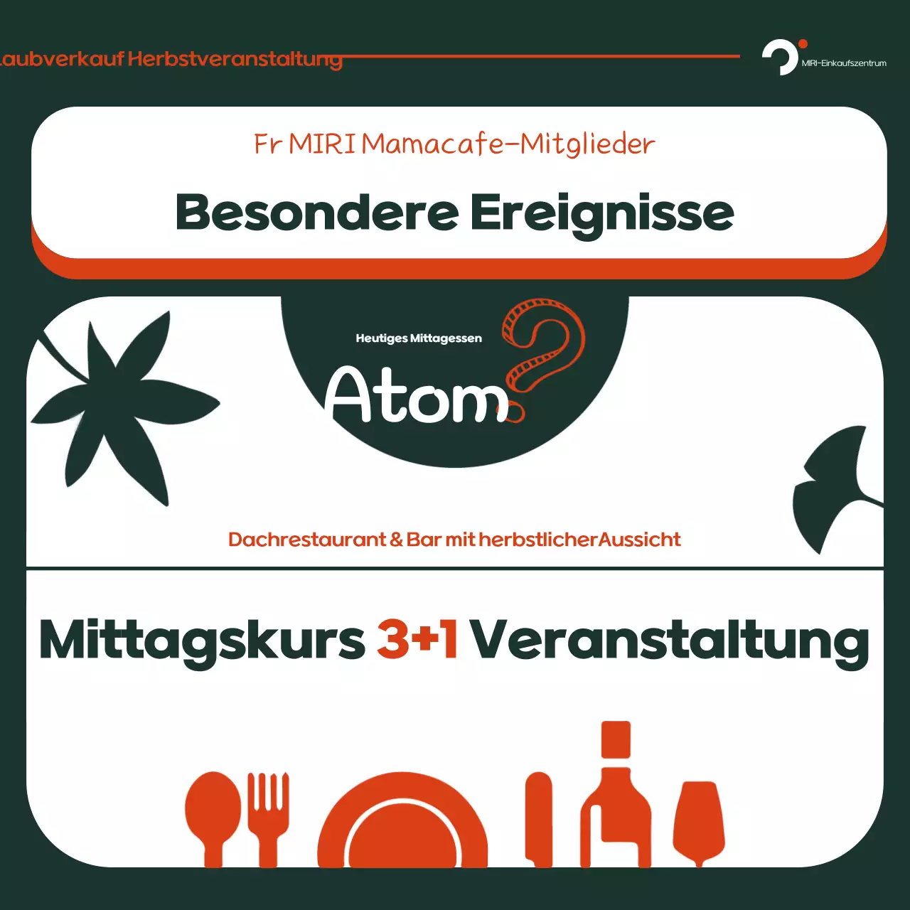 Orange Retro Herbst Anzeige