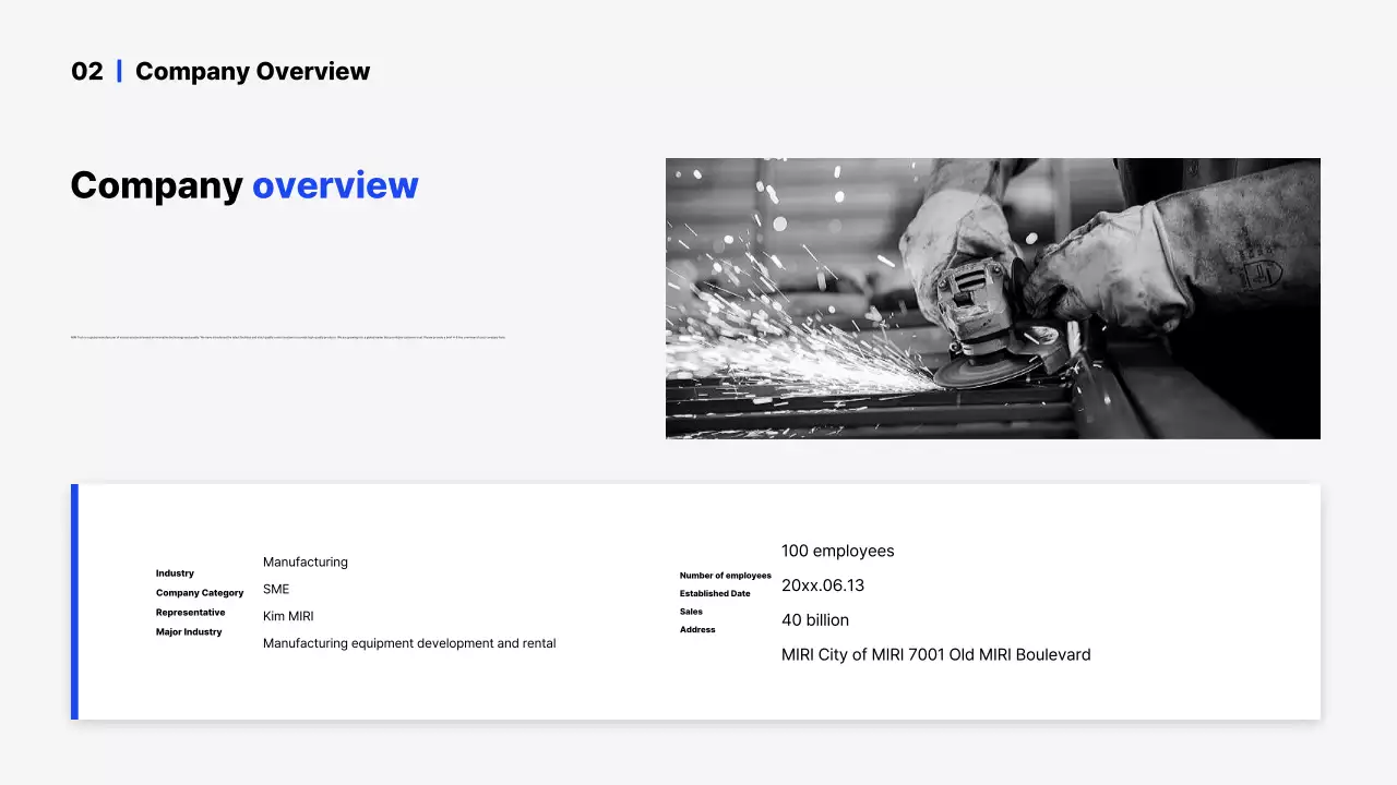 Apresentação do perfil da empresa Blue Simple