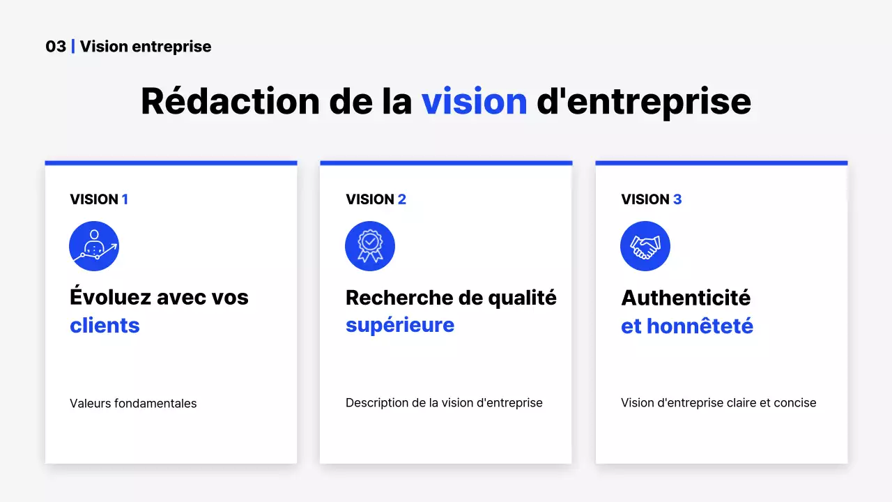 Présentation du profil d'entreprise Blue Simple