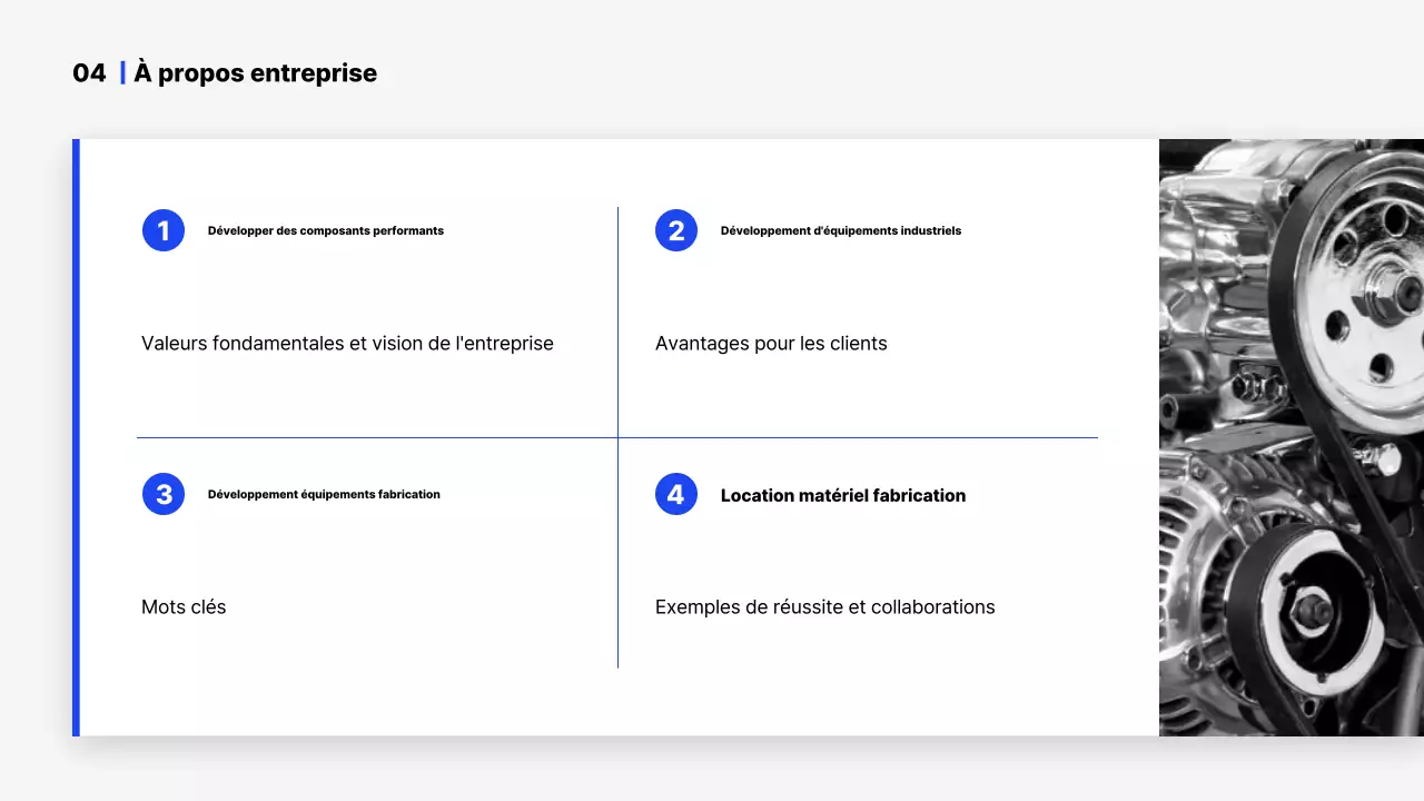 Présentation du profil d'entreprise Blue Simple
