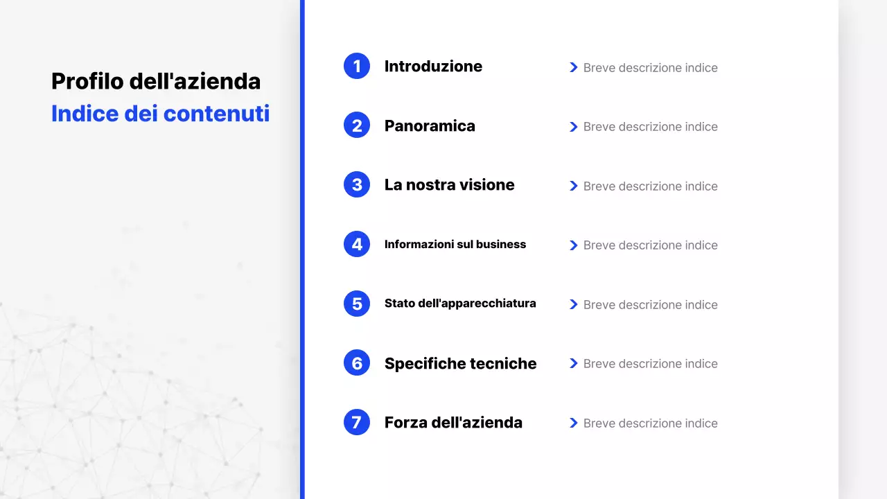 Presentazione del profilo aziendale Blue Simple